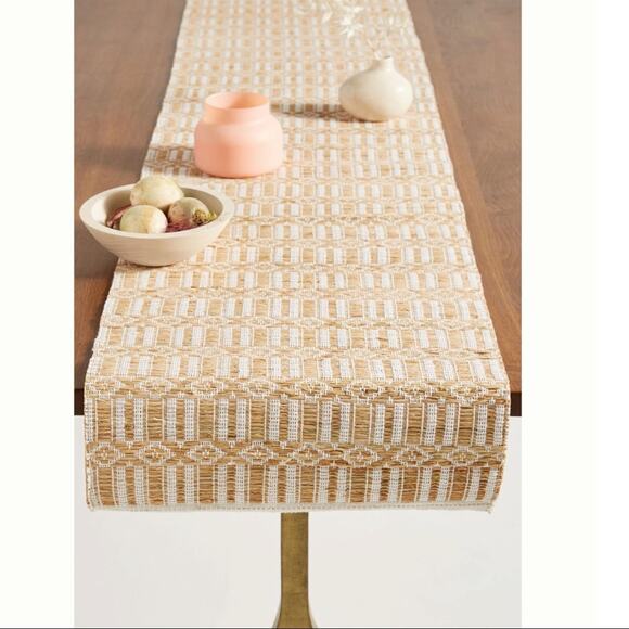 New - Anthropologie Straw Table Runner - Picture 1 of 4